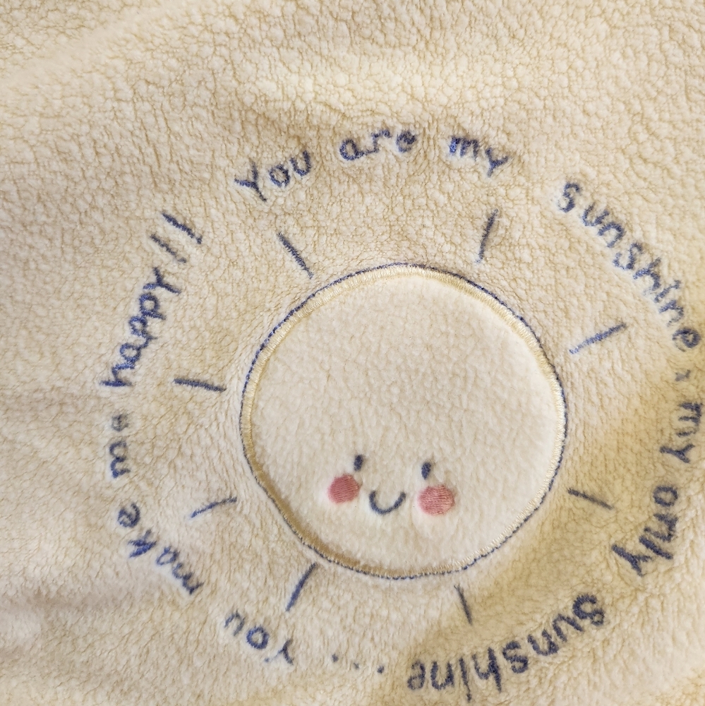 Vintage JUST BORN Baby Blanket You Are My Sunshine Sun Pastel 90s Y2K READ - Picture 4 of 14